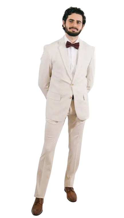 Bone White Suit